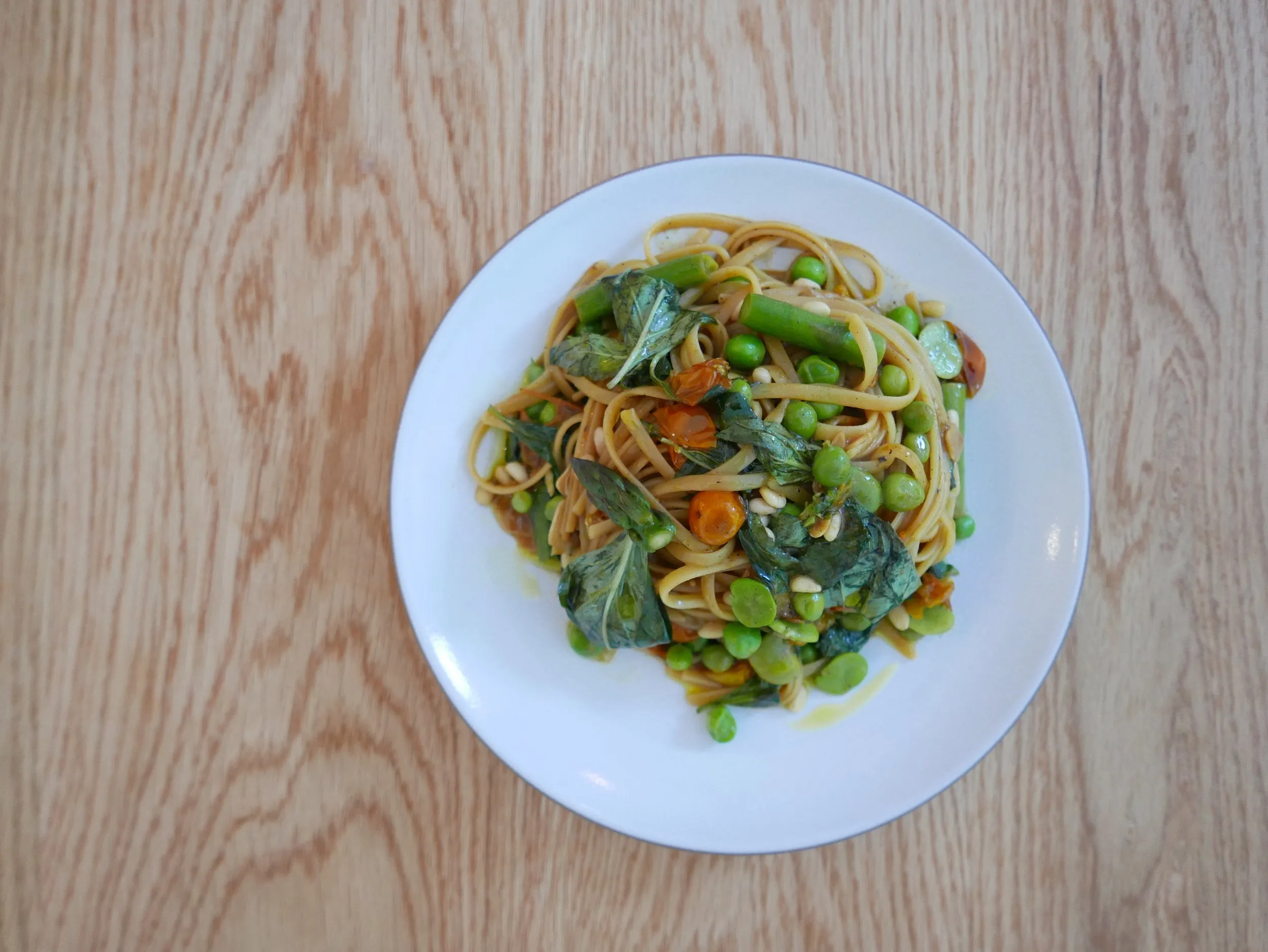 Pasta Primavera prepared by Chef Jacob Himmel