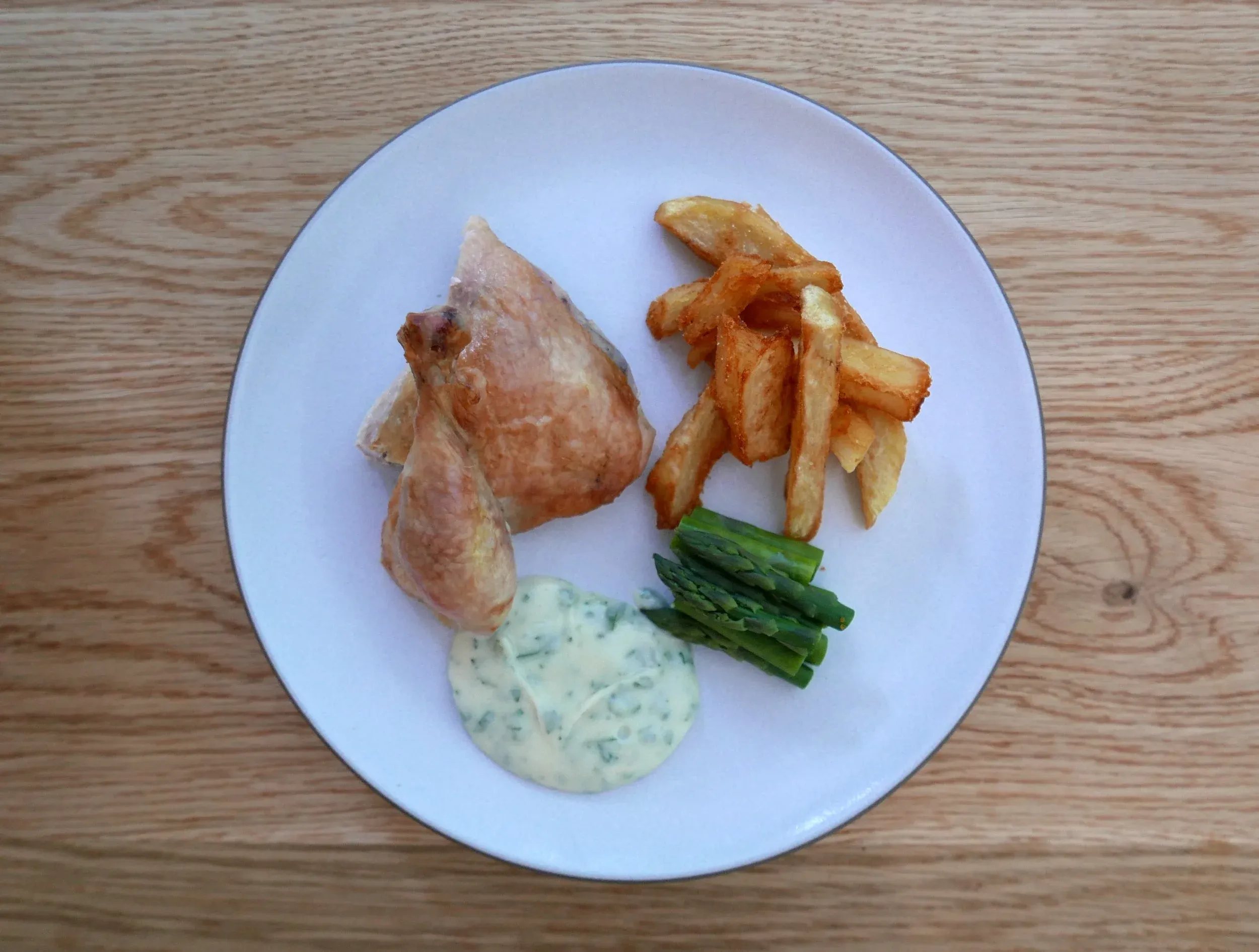 Roast Chicken Frites prepared by Chef Jacob Himmel